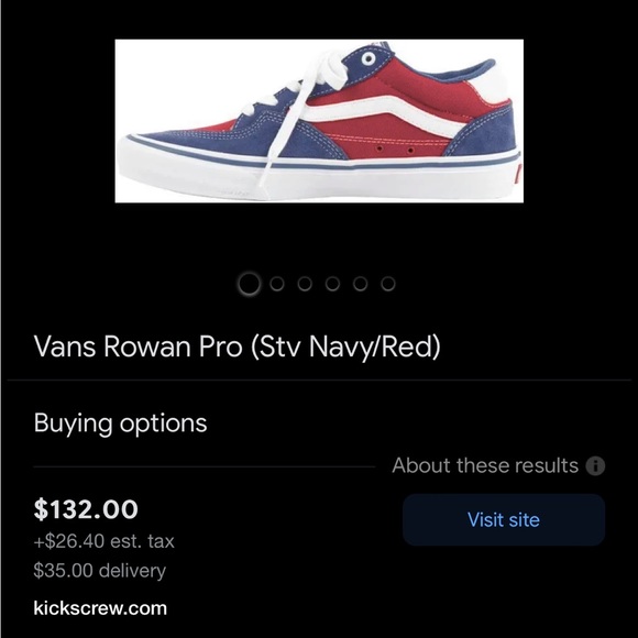 Vans Rowan Pro (Stv Navy/Red) Men’s Size 10 - Picture 10 of 10